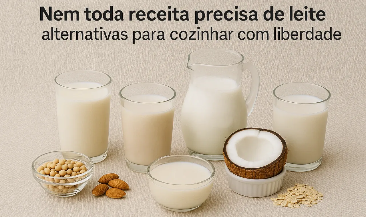 Nem toda receita precisa de leite: alternativas para cozinhar com liberdade